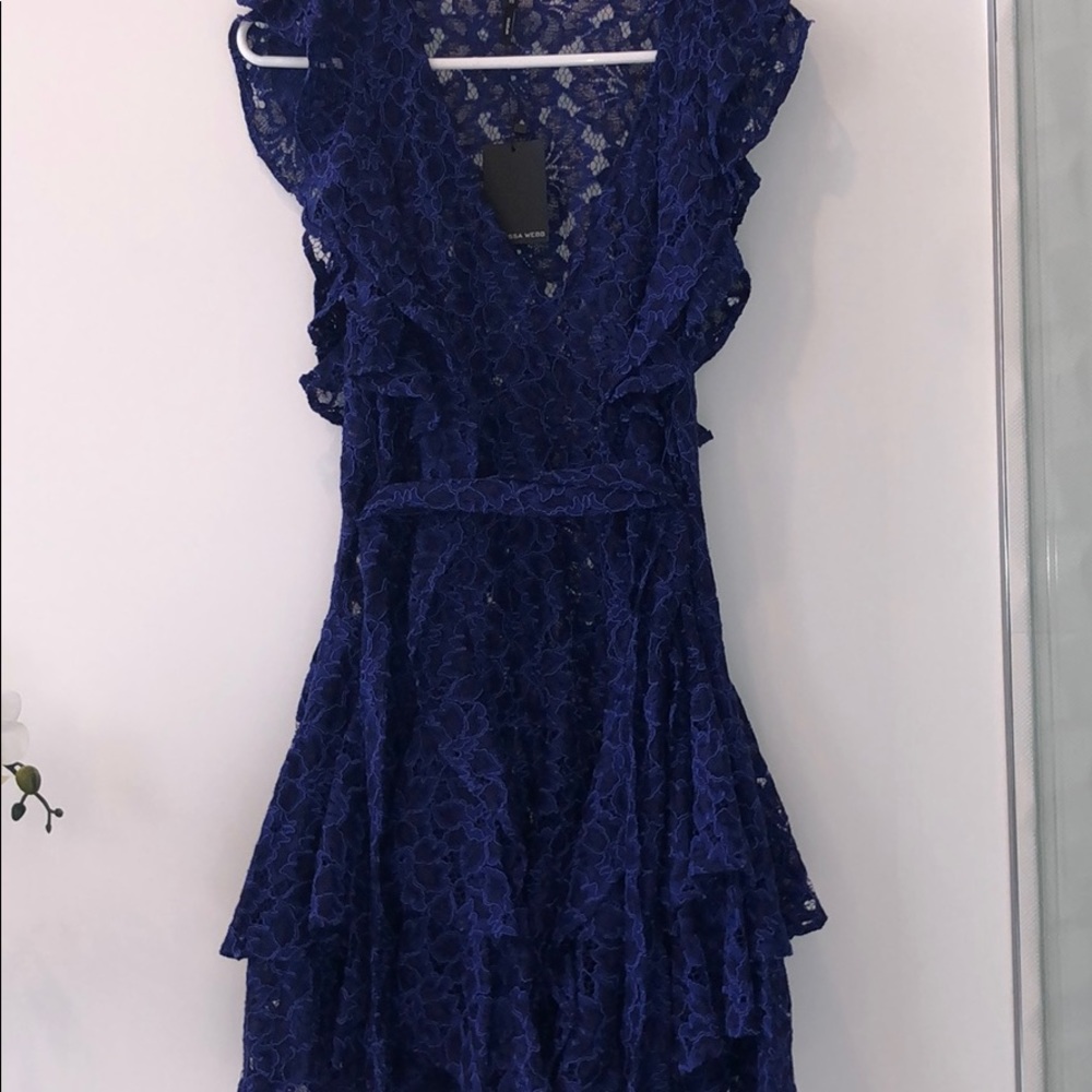 Marissa Webb Blue Lace Dress